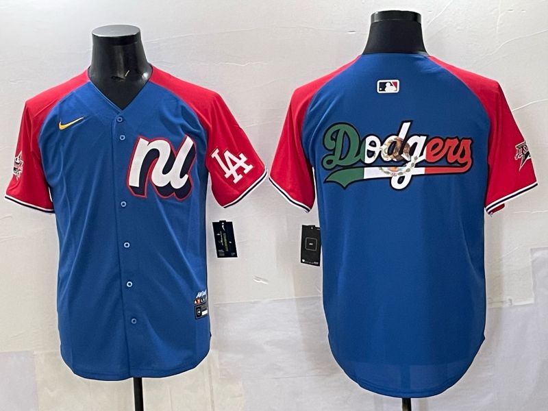 Men Los Angeles Dodgers Blank Blue All star 2025 Nike MLB Jersey style 02
